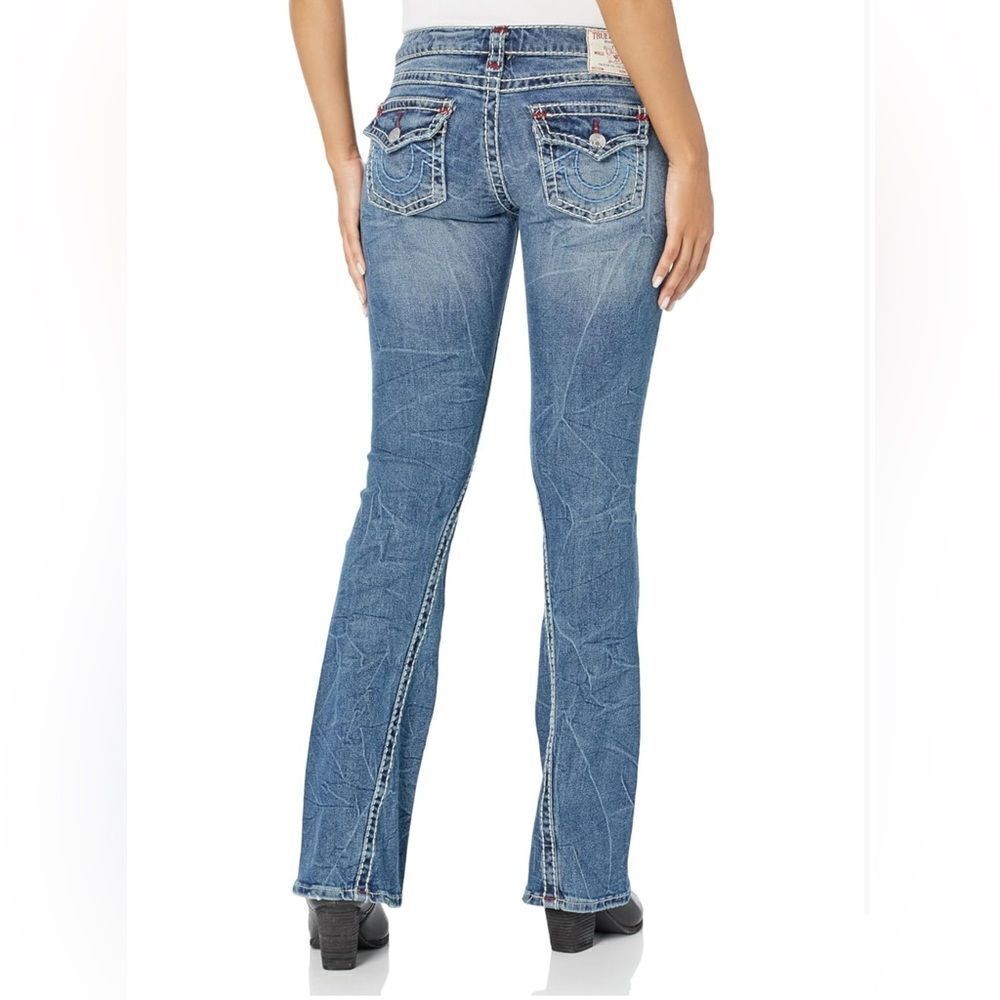 True Religion Women's Misses Joey Low Rise Flare Jean Macau Wash NEW with tag